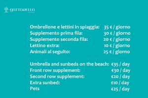 uno screenshot di un cellulare con una lista di numeri di Gattarella Family Resort - Premium Half-Board à la carte a Vieste