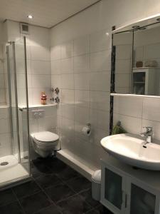 Koupelna v ubytování Ferienwohnung-Wesertal