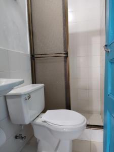 Koupelna v ubytování Hosteria Puerta del Nus