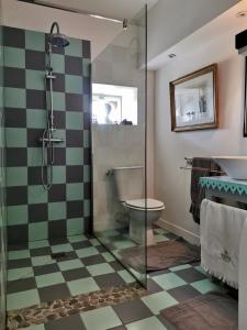 Koupelna v ubytování Les jardins de claunay