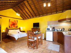 Kuchyň nebo kuchyňský kout v ubytování Casa el Mirlo: Paraíso rural con piscina y hermosos jardines en Icod de los Vinos, Tenerife - ES-279-20