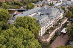 an overhead view of a building in a city at Parkhotel Kurhaus in Bad Kreuznach