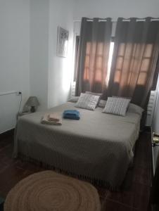 sypialnia z dużym łóżkiem z 2 poduszkami w obiekcie Mi Piriposa w mieście Valverde