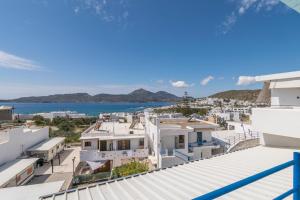 a view of a city from the roof of a building at Soulis Studios in Adamantas