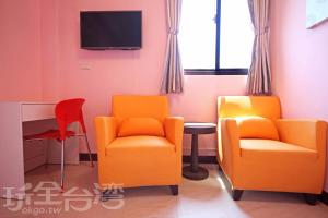 Ein Sitzbereich in der Unterkunft Kinmen Line In Bed and Breakfast