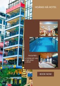 un collage de diferentes fotos de un edificio en Hoàng Hà Hotel Tam Đảo en Tam Ðảo
