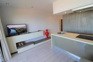 TV a/nebo společenská místnost v ubytování Vaso Rojo Vue impressionnante