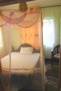 a bedroom with a canopy bed in a room at Ariel comfort home in Arusha