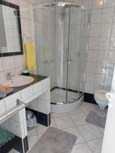 Koupelna v ubytování Villa Mery