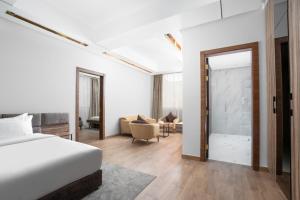Кровать или кровати в номере AKASIYA HOTEL