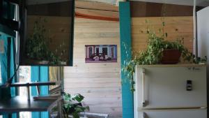 Kuchyň nebo kuchyňský kout v ubytování Palu Ecoaldea, Cabañas glamping en medio del bosque