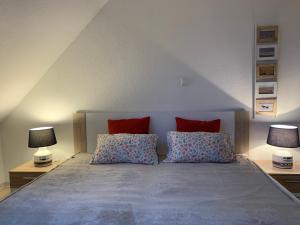 Postel nebo postele na pokoji v ubytování Ferienhaus Auszeit