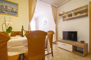 TV a/nebo společenská místnost v ubytování Apartmani Justić