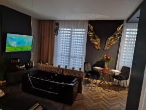 TV a/nebo společenská místnost v ubytování Apartament Pod Skrzydłami Aniola