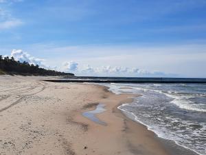 En strand i nærheden af lejligheden