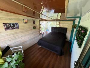 Posezení v ubytování Palu Ecoaldea, Cabañas glamping en medio del bosque