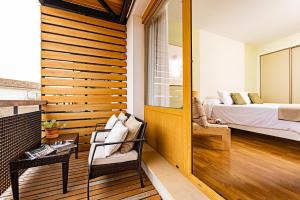 Postel nebo postele na pokoji v ubytování Eco-Hotel Doña Mayor