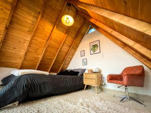 Posezení v ubytování Palu Ecoaldea, Cabañas glamping en medio del bosque