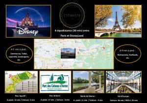 a collage of pictures of different cities and attractions at Loveroom L'1TIMISTE CDS in Neuilly-Plaisance