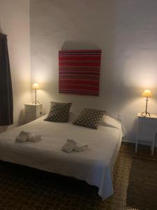 sypialnia z łóżkiem z 2 poduszkami w obiekcie Casona Leguizamon w mieście Salta