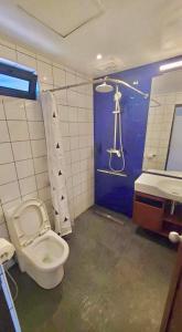 a bathroom with a toilet and a sink at DIANAO BEACH CLUB AND RESORT in Dilasag