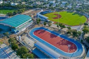 an overhead view of a stadium with a field at HABITACIÓN INDEPENDIENTE CERCA AL CENTRO in Santa Marta +5 photos