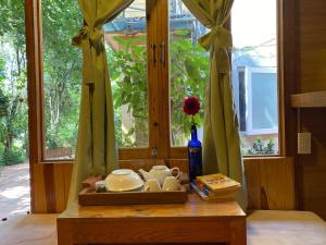 Đà Lạt Củi Homestay外面的花园