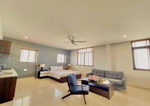 Katil atau katil-katil dalam bilik di My Khe 2 Da Nang Seafront Hotel