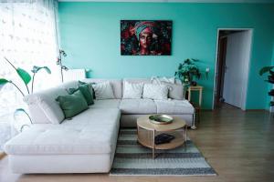 Istumisnurk majutusasutuses Boho-Chic-Wohnung Neusiedl