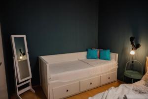 Voodi või voodid majutusasutuse Boho-Chic-Wohnung Neusiedl toas