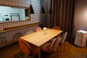 Dapur atau dapur kecil di Living CUBE Beppu +30 gambar