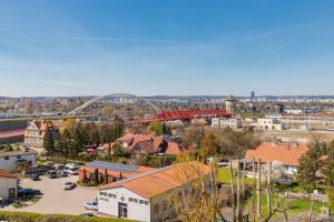 Výhľad na mesto Gdansk alebo výhľad na mesto priamo z apartmánu