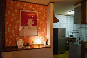 Dapur atau dapur kecil di Living CUBE Beppu