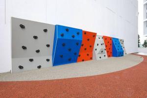 a wall with a wall of bouldering equipment at 7mins to Mid Valley Central Of Old Klang Road By Nexx Field in Kuala Lumpur