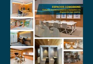 a collage of photos of a meeting room at Villa Estrella de Moraira by Abahana Luxe in Moraira