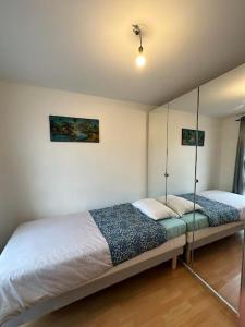 Posteľ alebo postele v izbe v ubytovaní VUE EXCEPTIONNELLE SUR LE LAC