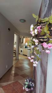 Kuchyň nebo kuchyňský kout v ubytování Kara Apartman