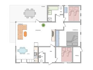 Půdorys ubytování Ferienhaus DANA