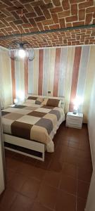 1 dormitorio con 1 cama grande en una habitación en Appartamento Lucia, en Villanova dʼAsti