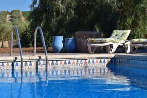 Bazén v ubytování Gîte rural 100 % authentique (8 pers) avec piscine nebo v jeho okolí