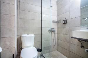 Koupelna v ubytování Aristea Hotel