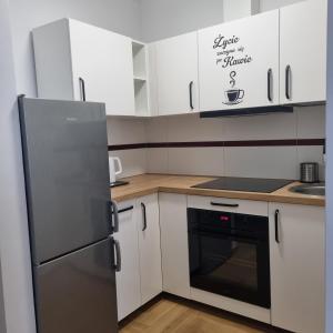 Kuchyň nebo kuchyňský kout v ubytování Figaro Apartaments