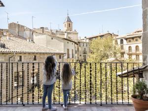 Balkón nebo terasa v ubytování Cal Rellotger de Solsona