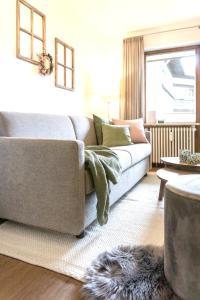 Posezení v ubytování Balkon mit ruhigem Garten in Sonthofen OD1