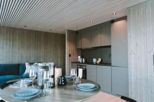 Kuchyň nebo kuchyňský kout v ubytování Seafront appartment Henningsvær
