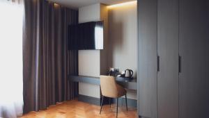 Kuchyň nebo kuchyňský kout v ubytování Arka Art Hotel