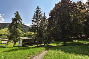 un camino que conduce a una casa en un campo con árboles en Belambra Clubs Praz-sur-Arly - L'Alisier, en Praz-sur-Arly