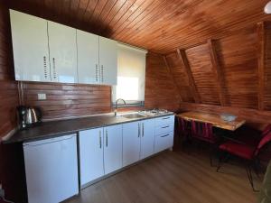 A kitchen or kitchenette at Harmanlı Bungalov