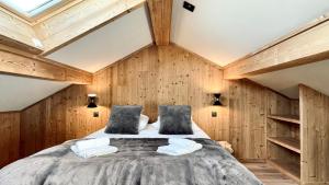 Posteľ alebo postele v izbe v ubytovaní Chalet Snö 1750