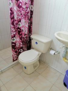 een badkamer met een toilet en een wastafel bij Casa lowcost relajación in La Dorada